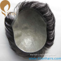 100%Human Hair Thin Skin Men Toupee Injection System